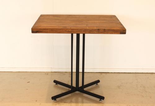 古木調オイル仕上げのヴィンテージ調　カフェテーブル　2人用テーブル　パイン無垢材使用